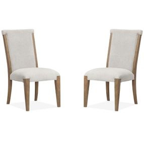 Foxrun Hollow Gray Upholstered Side Chair Set of 2
