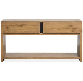 Ripley Rustic Caramel and Dark Bronze Rectangular Sofa Table