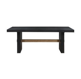 Aubrey Black 96" Extendable Rectangular Dining Table