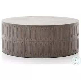 Colorado Dark Grey Drum Coffee Table