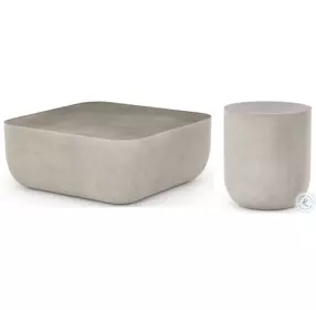 Ivan Grey Concrete Square Occasional Table Set