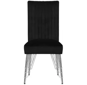 Ava Black Upholstered Dining Chair Set of 2