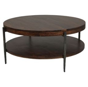 Bengal Hickory Brown Round Cocktail Table