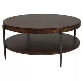 Savara Hickory Brown Round Cocktail Table