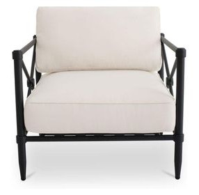 Willow Cream Performance Fabric Upholstered Outdoor Accent Chair