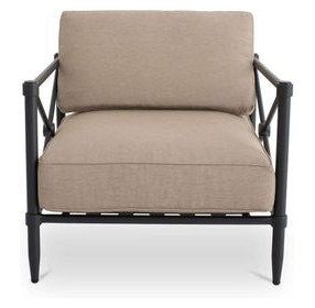 Willow Light Brown Performance Fabric Upholstered Outdoor Accent Chair