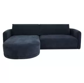 Emmy Dark Blue 2 Piece Modular LAF Chaise Sectional
