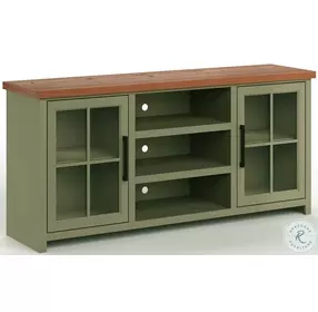 Vineyard Sage Green And Fruitwood 67" TV Stand