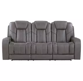 Daniel Gray Triple Power Reclining 87" Sofa with USB Charging