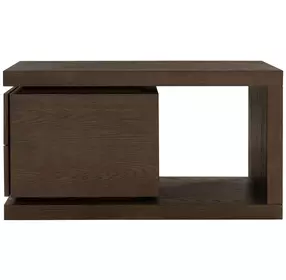 Athens Chocolate Brown Rectangular End Table