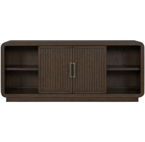 Athens Chocolate Brown 76" TV Stand with USB Charging
