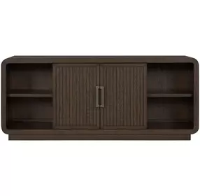 Athens Chocolate Brown 76" TV Stand with USB Charging