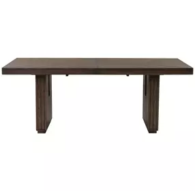 Athens Chocolate Brown 102" Extendable Rectangular Dining Table