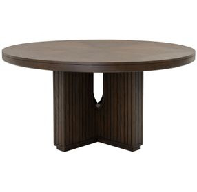 Athens Chocolate Brown 60" Round Dining Table