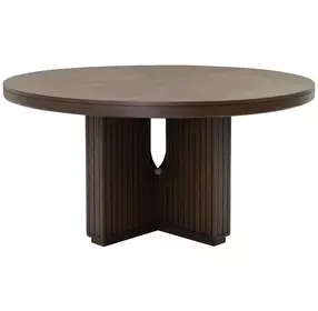 Athens Chocolate Brown 60" Round Dining Table