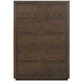 Athens Chocolate Brown 5 Drawer Chest