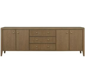 Reed Warm Driftwood 92" TV Stand with USB Charging