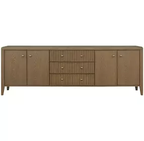 Reed Warm Driftwood 92" TV Stand with USB Charging