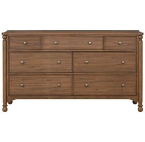 Azalea Walnut 7 Drawer Dresser