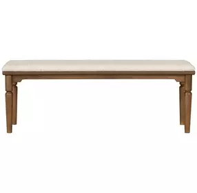 Azalea Oatmeal Performance Fabric Upholstered Dining Bench