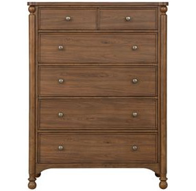Azalea Walnut 5 Drawer Chest