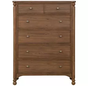 Azalea Walnut 5 Drawer Chest