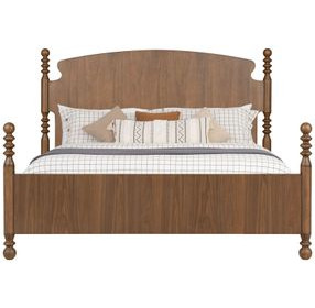 Azalea Walnut King Panel Bed