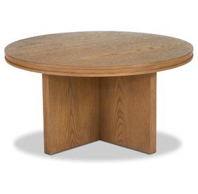 Waterfall Light Oak Round Coffee Table