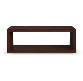 Waterfall Dark Brown Rectangular Coffee Table with Casters