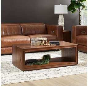 Waterfall Dark Brown Rectangular Occasional Table Set with Casters