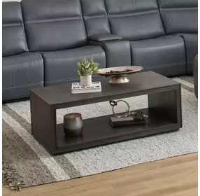 Waterfall Deep Ebony Rectangular Occasional Table Set with Casters