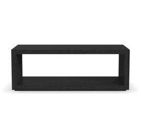 Waterfall Deep Ebony Rectangular Coffee Table with Casters