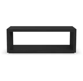 Waterfall Deep Ebony Rectangular Coffee Table with Casters