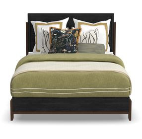 Waterfall Dark Brown and Deep Ebony Queen Panel Bed