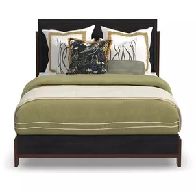 Waterfall Dark Brown and Deep Ebony Queen Panel Bed