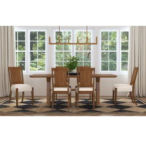 Lincoln Walnut Rectangular Dining Room Set