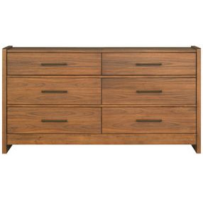Lincoln Warm Walnut 6 Drawer Dresser