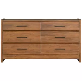 Lincoln Warm Walnut 6 Drawer Dresser