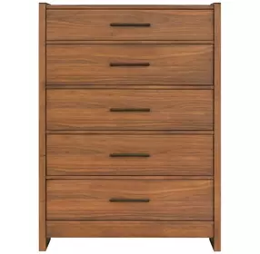 Lincoln Warm Walnut 5 Drawer Chest