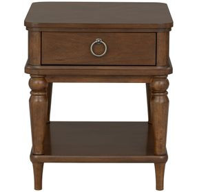 Bellevue Whiskey Brown Rectangular End Table