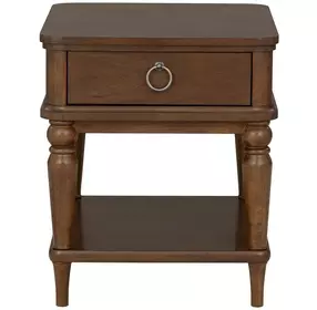 Bellevue Whiskey Brown Rectangular End Table