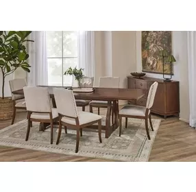 Bellevue Whiskey Brown Extendable Rectangular Dining Room Set