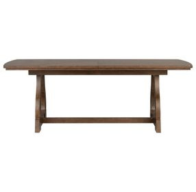 Bellevue Whiskey Brown 104" Extendable Rectangular Dining Table
