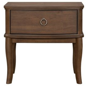 Bellevue Whiskey Brown 1 Drawer Open Nightstand with USB Charging