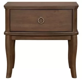 Bellevue Whiskey Brown 1 Drawer Open Nightstand with USB Charging