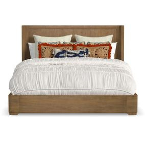 Normandy Warm Driftwood King Storage Panel Bed