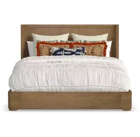 Normandy Warm Driftwood King Storage Panel Bed