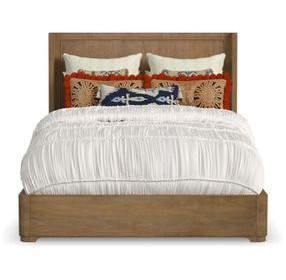 Normandy Warm Driftwood Queen Storage Panel Bed