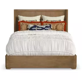 Normandy Warm Driftwood Queen Storage Panel Bed