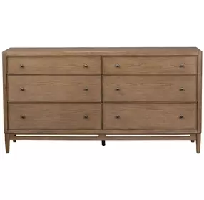 Verona Medium Brown 6 Drawer Dresser